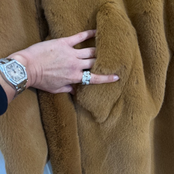 NWT Rag & Bone Camel Shearling Robe Coat - Picture 6 of 7